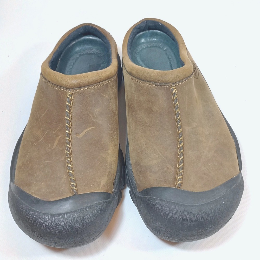 Keen Presidio II Mule Size 8 Brown Good Leather Slip On Clog Comfort Shoes